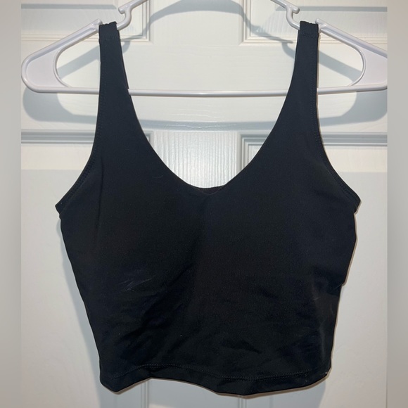 Black crop top with removable pads! - Picture 1 of 2